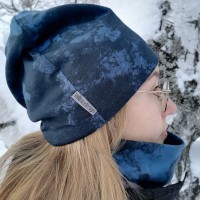 Trikoopipo Marmori sininen