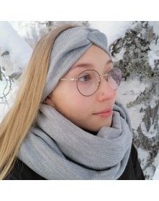 Tuubihuivi Talvi-neulos harmaa