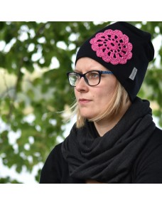 Pitsikukkapipo Musta-Pinkki